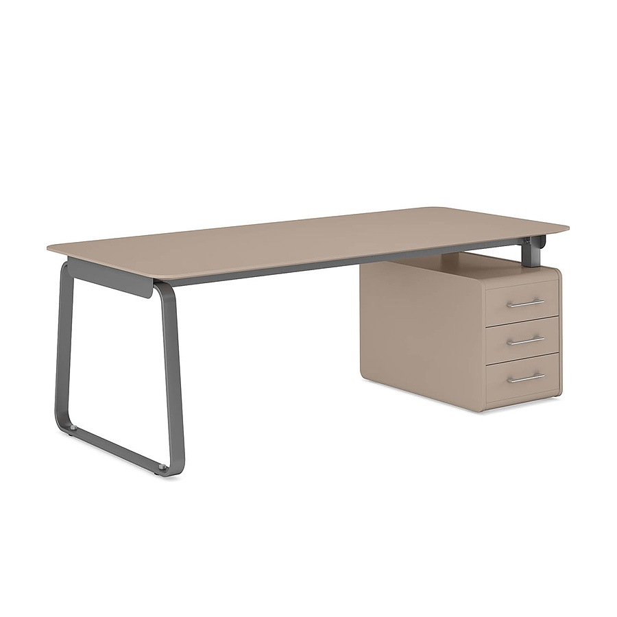 Купить Стол руководителя с опорной тубой (универсальный) GENESIS PREMIUM